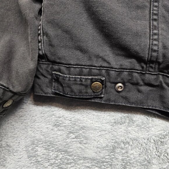 Saddle King By Key Western Trucker Jacket Mens XL Black Denim Pockets Snap - Picture 8 of 13